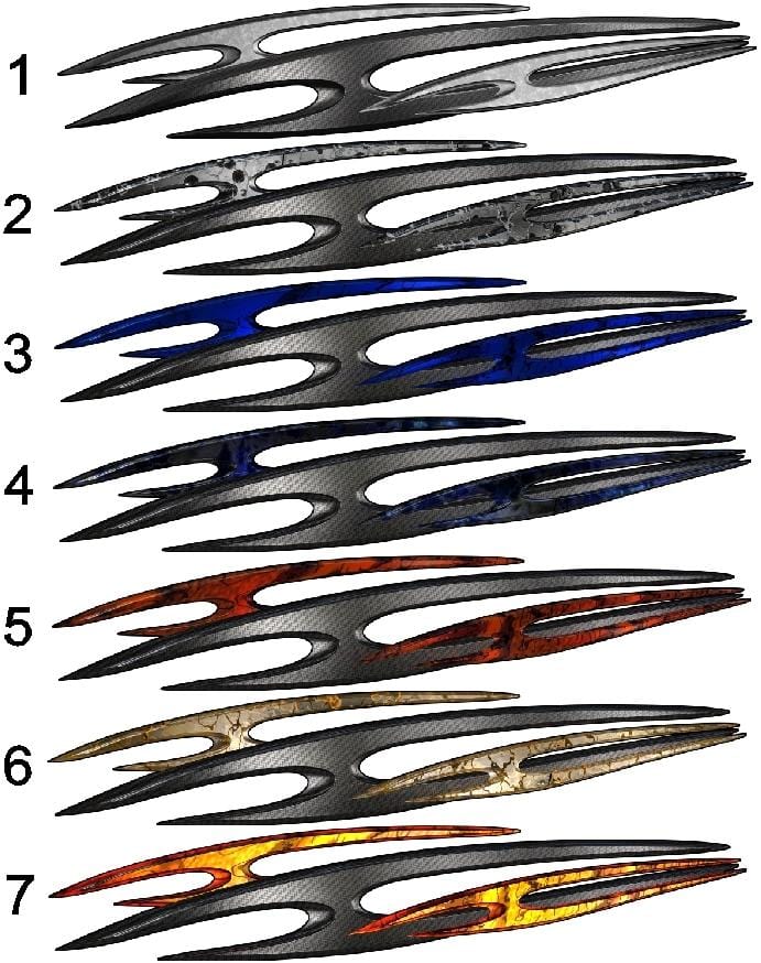 tribal carbon fiber decals color chart